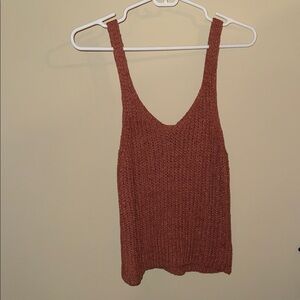Moon & Madison Rust Knit Tank Top